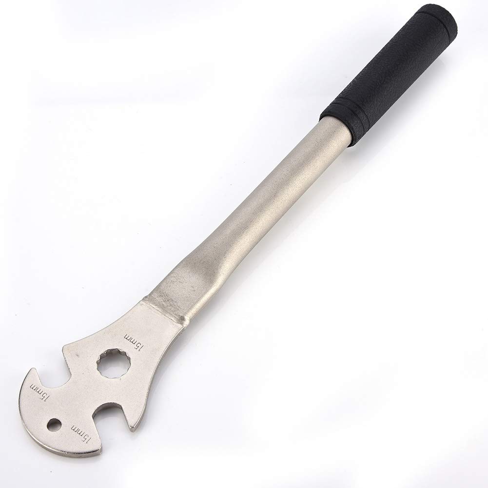 SUNGOOYUE Bike Pedal Removal Wrench Tool with Long Handle, Bike Pedal Wrench,15mm Slots for Rusty Pedals, Repairing Tool