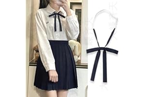 Japanese-Style Jk Bow Tie for Women, No-Tie Lazy Style, Burgundy Student Shirt, Solid Color Sailor Uniform, College Style Acc