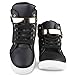 Twisted Women's Addison Faux Leather Hi-Top Fashion Sneaker with Metallic Velcro Strap