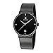 Men Casual Date Quartz Wrist Watches Gent Waterproof Sports Watch Elite Ultra Thin Clock WR-8018 (black)