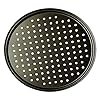 LANGM Non-Stick Pizza Bakplaat, 12 inch Pizza Crisper Lade, Ronde met Gaten Carbon Steel Pizza Pan voor Thuis Keuken…