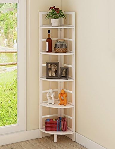 Storage shelves SUBBYE Simple Creative Flower Racks Floor Standing Bedroom Bookshelf Living Room Corner Rack 4 Colors Optional (Color : Color-4)