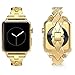 For Apple Watch Band, Wearlizer Rhombus Design Bands Replacement iWatch Stainless Steel Strap for Apple Watch Series 1, Series 2, Sport, Edition---38mm Gold