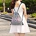 Farway Bohemia Canvas Drawstring Bag Ethnic Knit Backpack Shopping Sack Bags Unisex - Pattern 5