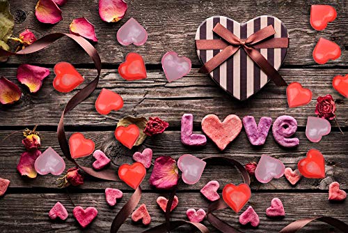 Fangoo 110 Pieces Red Acrylic Heart Flat Back Heart Gems for Valentine's Day Decorations, Vase Filler, Table Scatter Decoration, Wedding Decorations,Home Decorations(Bright Red, 8OZ)