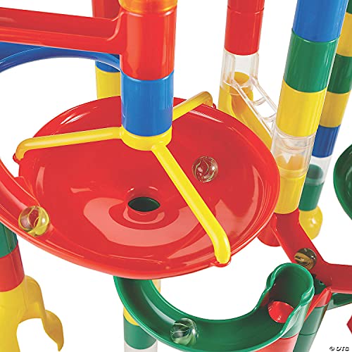 MindWare Marble Run: 123 Piece Set (103 Durable Pieces and 20 Marbles) STEM Building Set for Kids