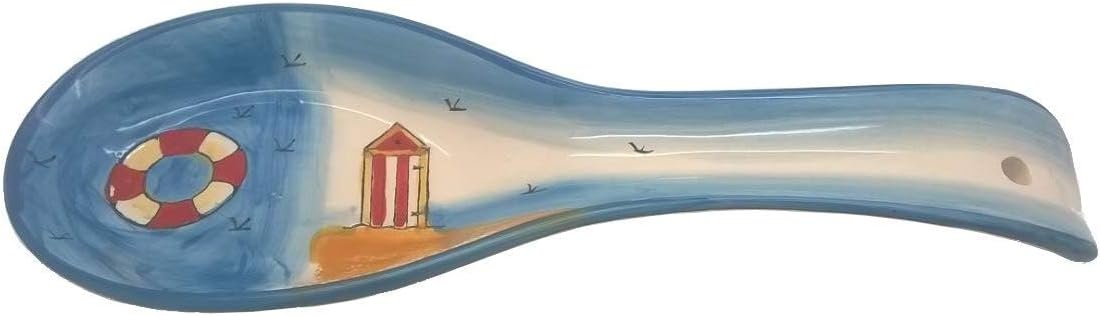 Nautical Theme Ceramic Kitchen Spoon Rest Holder