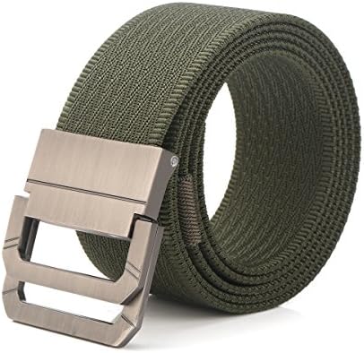 RUPUMPACK Tactical Belt, Nylon Military Style Casual Outdoor Webbing D-Ring Buckle Belt, Adjustable Waistband, Fit Waist 28"-45"