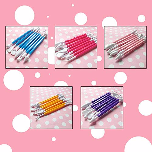 Water-chestnut Plastic Double-Ended Fondant Modeling Tools Sugar Shapers DIY Tool 8 Pcs