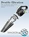 Cordless Vacuum LIBERRWAY Portable Handheld Vacuum Cleaner, Rechargeable Lightweight Cord Free Hand Vacuum for Home Car Pet Hair Cleaning Wet Dry with Stainless Steel Filter – Black