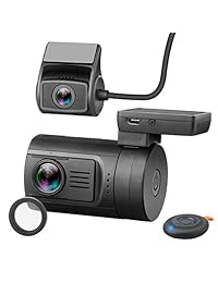 ZEROGOGO Dual Dash Cam 1080P FHD Mini 0906 Dashboard Cámara grabadora con GPS, Filtro CPL, Sony Super Night Vision IMX291 IMX323 Sensor Exmor, 7 lentes Lente gran angular, G Sensor Dash Cam para automóviles