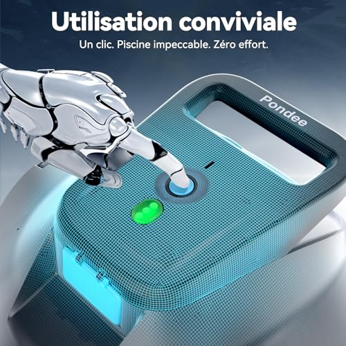(Upgrade 2026) Pondee X1 Wireless Pool Robot, Above-Ground Pool Vacuum with 120 Min Autonomy, Automatic Parking, Quick Charge 2.5 Hours, for Above Ground and Buried Pools up to 80 m²