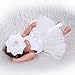 NPK Collection Mini Handmade10''/26cm Sleeping Full Body Silicone Vinyl Real Looking Reborn Baby Dolls White Dress Lifelike Newborn Girl Doll