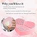Dream Beauty Box Makeup Brush Cleaner Kit - As Featured In GLAMOUR Magazine - Pink, Silicone Makeup Brush Cleaning Mat/Glove & Quick Color Change Dry Sponge - Instantly Removes Color From Brushes, S