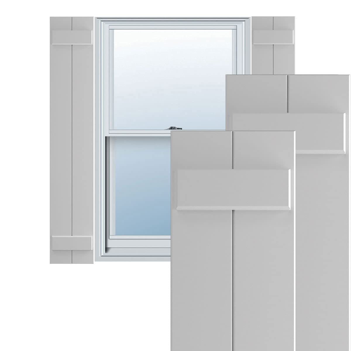 Ekena Millwork 10 3/4"W x 55"H True Fit PVC Two