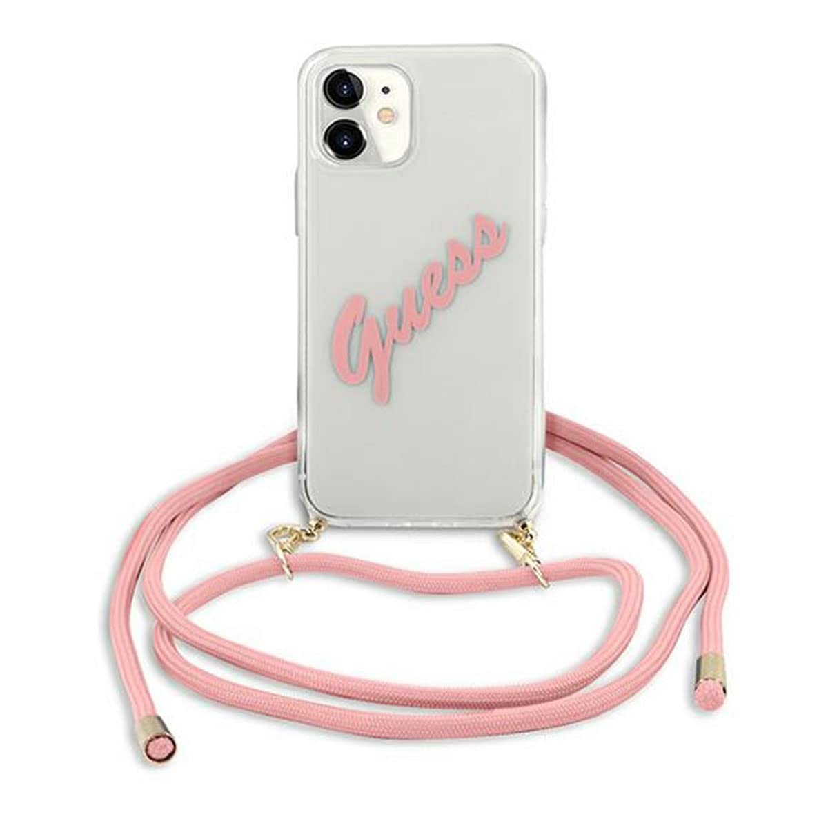 Guess Hardcase Script Vintage Case for GUHCP12SCRTVSPI iPhone 12 Mini 5.4 Inches Pink