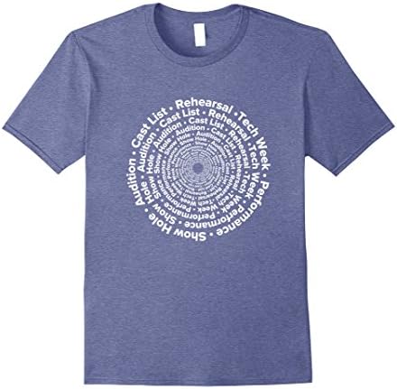 Mens Circle of Life Stages Funny Thespian Theatre Kid T-Shirt Large Heather Blue