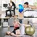 Trideer Yoga Ball - Exercise Ball for Workout pilates Stability - Anti-Burst and Slip Resistant for physical therapy, Birthing, Stretching & Core Workout, Office Ball Chair, Flexible Seating, Home Gym