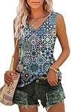 Womens Summer Tops 2023 Trendy V Neck Tank Tops Tie