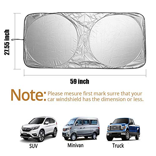 Car Windshield Sun Shade Maximum UV and Sun Protection Foldable Car
