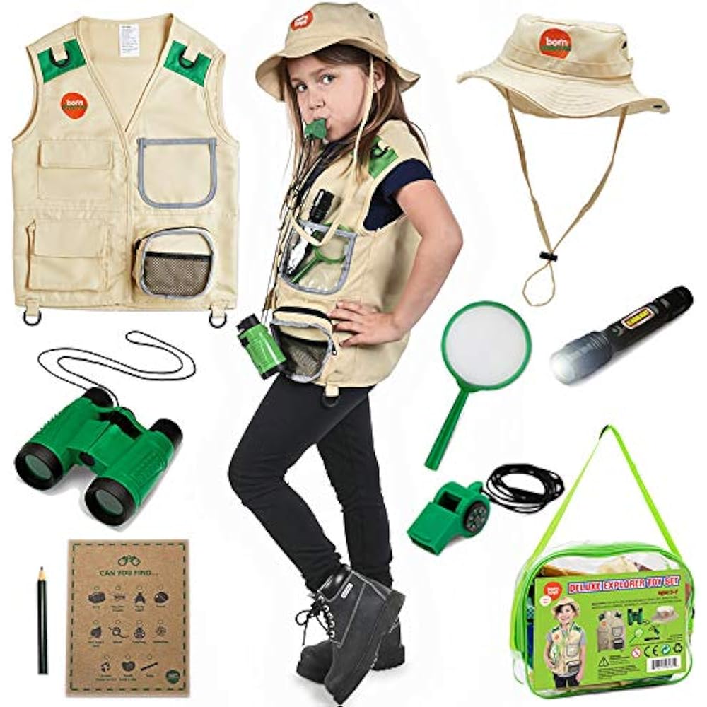 Kids Explorer Kit Boys And Girls With Washable Premium Safari Vest
