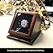 Championship Ring Display Case, 1 Slot Slanted Wooden Glass Window for Football Hockey Sports Highschool Rings
