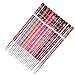 NYKKOLA Women's Professional Lipliner Waterproof Lip Liner Pencil 15CM 12 Colors And Lip Brush