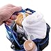 Holiberty Quick Dry Hanging Shower Caddy with 8 Pockets Portable Bath Toiletry Cosmetics Shampoo Soap Organizer Shower Tote for College Dorm Gym Camp Bathroom Shower Caddy Storage Bag with Handle Blue