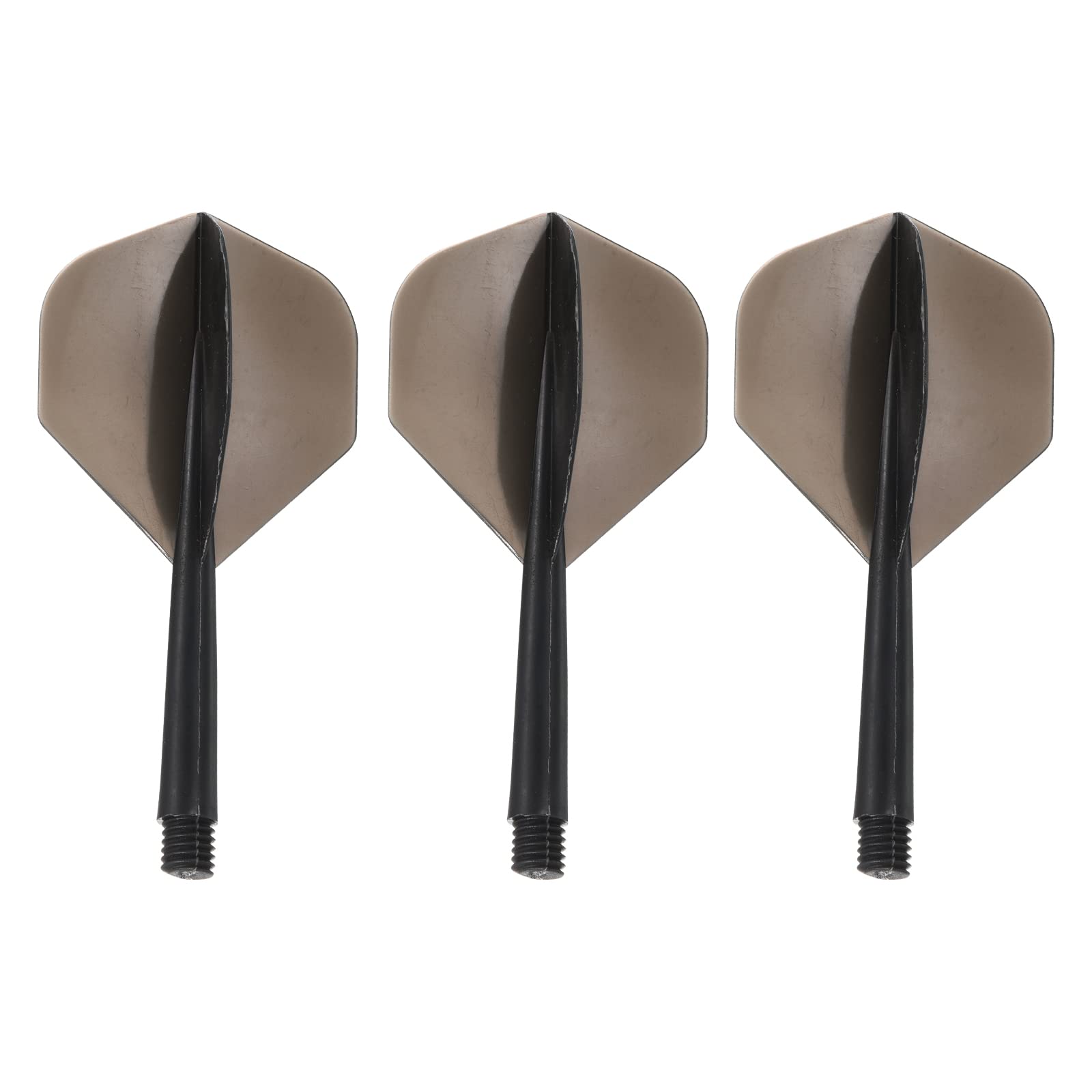 PATIKIL Integrated Dart Shaft & Flights, 3 Pack Durable Plastic Dart Flight Set, Black