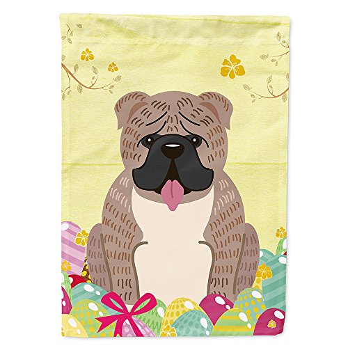 Caroline's Treasures BB6126CHF Easter Eggs English Bulldog Grey Brindle House F…