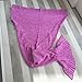 yashidali Wearable Mermaid Tail Blanket Crochet, All Seasons Warm Knitted Bed Blanket Sofa Quilt Living Room Sleeping Bag for Kids and Adults, Classic Pattern, 70.9