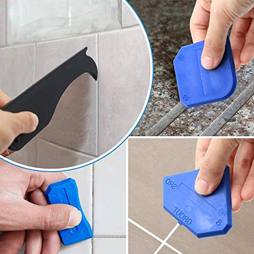 5 in 1 Caulking Tool Kit with 4 Silicone Caulk Finishing Tool Set