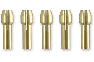 JUFENGYAN 2460-20 M12 Rotary Tool Collets -5Pcs Brass Collets Grinding Machine Collets, Compatible with Milwaukee, This Collet is not Manufactured by Milwaukee