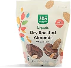 365 by Whole Foods Market, Organic Dry Roasted & Unsalted Almonds, 10 Ounce
