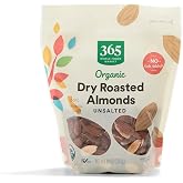 365 by Whole Foods Market, Organic Dry Roasted &amp; Unsalted Almonds, 10 Ounce