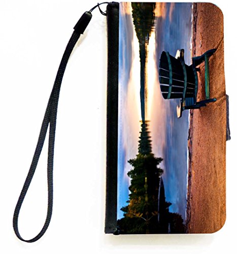 Rikki Knight Wooden Chair at Sunset Flip Wallet iPhoneCase with Magnetic Flap f…