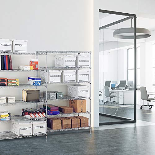 Seville Classics UltraDurable CommercialGrade NSFCertified Steel Wire Shelving with Wheels, 6