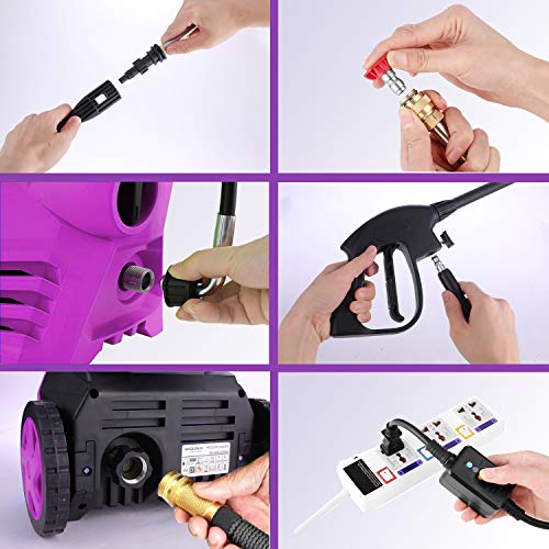 WHOLESUN 3000PSI Electric Pressure Washer 2.4GPM Power Washer 1600W