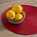 Now Designs Disko Round Placemats, Chili, Set of 4, 15 inches
