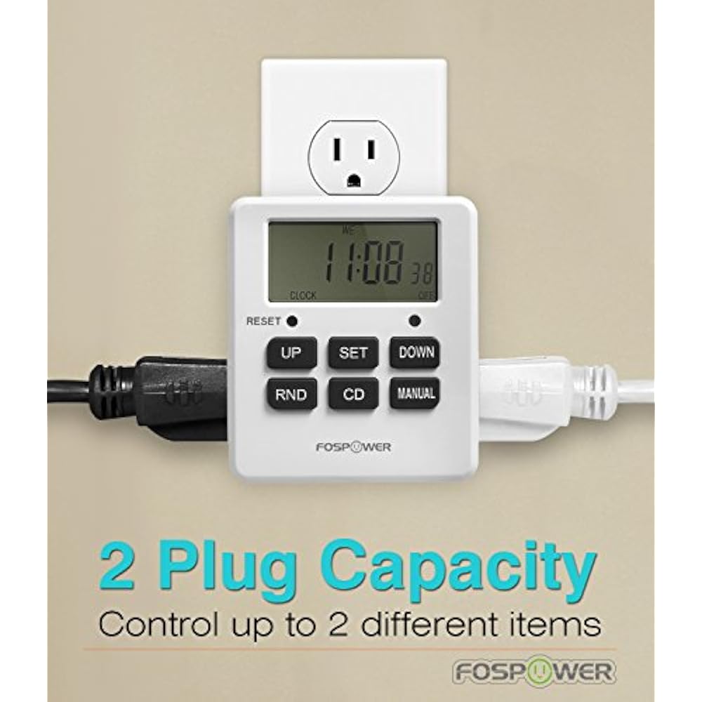 Timers For Electrical Outlets ETL Listed 125V/15A LCD Digital Timer, 7