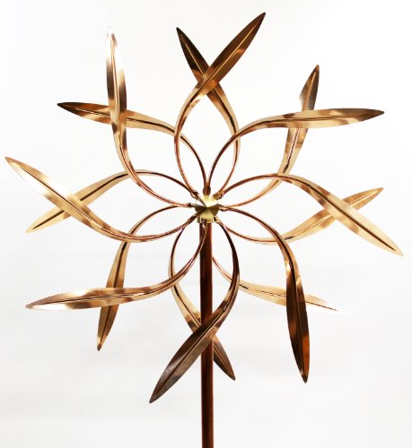 Stanwood Wind Sculpture: Large Kinetic Copper Dual