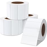 Hybsk 2x1 inch Direct Thermal Labels for Barcodes, Address, Compatible with Rollo Label Printer & Zebra Desktop Printers (2"x1",4 Rolls White)