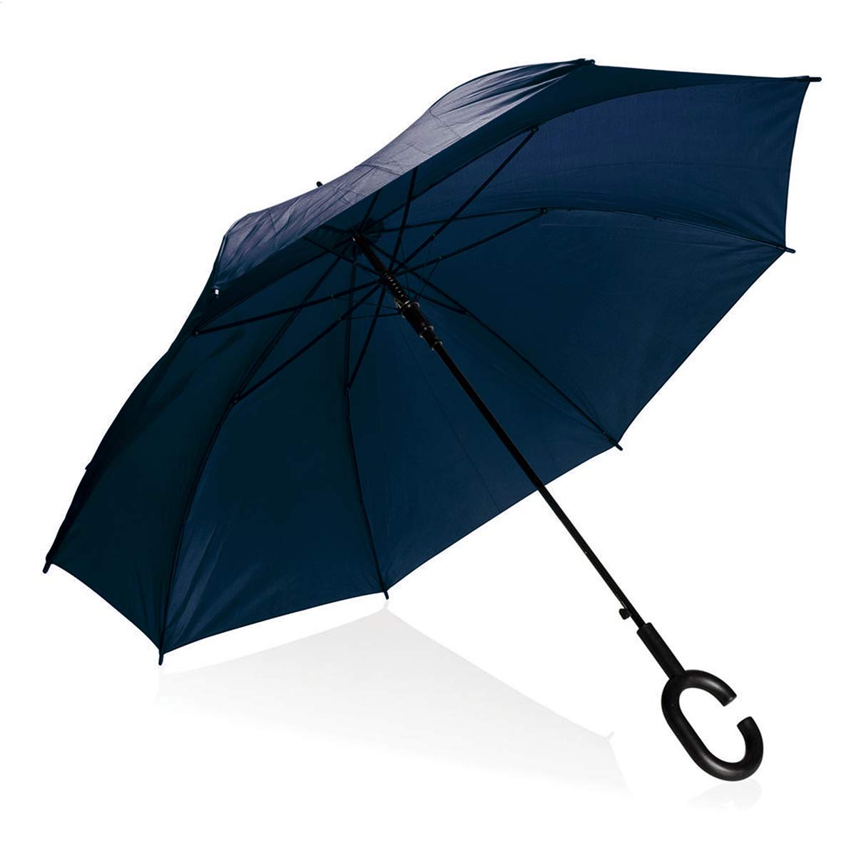 PLATINET Umbrella C Handle SEMI AUTO Polyester Blue