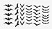 Innovative Stencils Halloween Decor Scary Black Bats Decal Set of 34 Stickers Monster (Black)