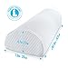 Abco Tech Half Moon Pillow Bolster - Pain Relief Memory Foam Cushion with Removable, Washable Cotton Cover - Reduced Stress on Spine, Effective Support for Side and Back Sleepers etc. (White)