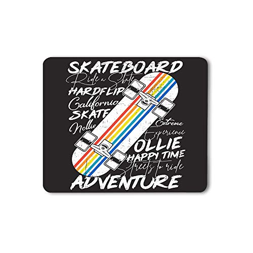 HGOD DESIGNS Skateboard Gaming Mouse Pad,Colorful Skateboard Poster Design Mousepad Rectangle Non-Slip Rubber Mouse Pads(7.9"X9.5")