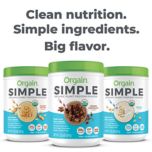 Orgain Simple Organic Plant Protein Powder, Chocolate