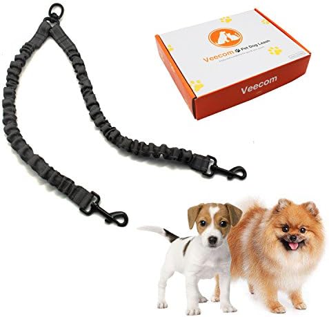 veecom No Tangle Dog Leash, Double Dog Leash Coupler and Double Dog Walker