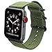 For Apple Watch Band,ViCRiOR 42mm Woven Nylon NATO iWatch Band Replacement Strap with Adapters for Apple Watch 42mm Series 3, Series 2 and Series 1, (Army Green + Black)