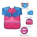 Love&Mini Kids' Art Aprons Waterproof Smocks Long Sleeve with 3 Pockets for Age 3-6 Children Painting and Cooking